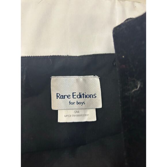 Rare Editions Boys Pumpkin Black romper 9m Vtg Philippines - Picture 4 of 8